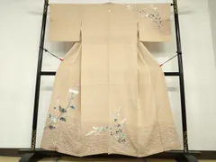 平和屋着物●人間国宝・羽田登喜男　訪問着　草花文　暈し染め　正絹　逸品　DABD9394udのサムネイル