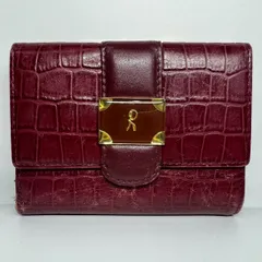 WB295 Roberta di Camerino ロベルタディカメリーノ クロコ調 がま口 三つ折り レディース 財布のサムネイル