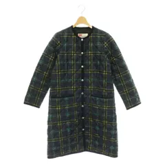 トラディショナルウェザーウェア Traditional Weatherwear ノーカラーキルティングコート アウター チェック 34 ネイビー マルチカラー /CX ■OSのサムネイル