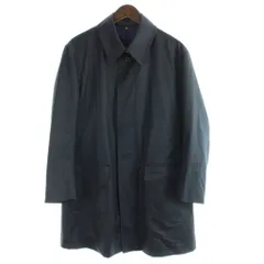 ランバン LANVIN ステンカラーコート シルク R48 中綿 紺 ネイビー 無地 長袖 238147 /APのサムネイル