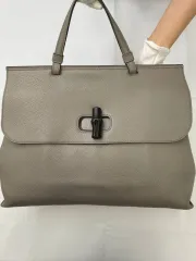 (正規品)グッチ バンブー デイリー トップハンドルバッグ 370830 グレー ショルダーバッグのサムネイル