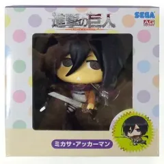 【中古】フィギュア ミカサ・アッカーマン 「進撃の巨人」 ソフビフィギュア セガ限定 遊んで+もらえる進撃の巨人キャンペーン