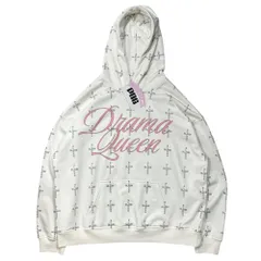 Unopened gift(アンオープンドギフト) DRAMA QUEEN OVERPRINTED HOODIE ドラマ クイーン オーバープリント フーディ パーカー S ホワイトのサムネイル