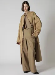 Yohji Yamamoto Y's｜ヨウジヤマモト ワイズ DOUBLE FACED TWILL NO COLLAR COAT ノーカラーコート YI-C01-026のサムネイル