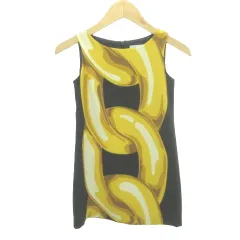 モスキーノ MOSCHINO 美品 ワンピース キッズ 女の子 ノースリーブ 薄手 110ｃｍ 黄色 イエローのサムネイル