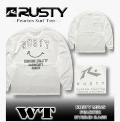 【最短翌日配達】 RUSTY ラスティー メンズ ラッシュガード 水陸両用 ロンT シャツ 長袖Tシャツ ビッグ 幅広 ドロップショルダー ゆったり サーフブランド  915462-WTのサムネイル