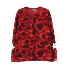 A BATHING APE エイプ ベイプ ロンT 長袖Tシャツ カモ柄 赤 M - メルカリ