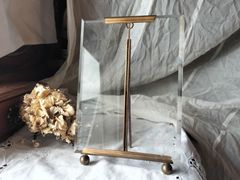 フランスアンティーク クリスタル 特大フォト スタンド フランス アンティーク 真鍮 大 クリスタル 写真たて フォトスタンド
