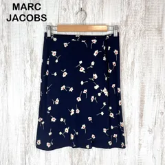 MARC JACOBS マークジェイコブス 花柄 ひざ丈 ラップスカート ネイビーのサムネイル