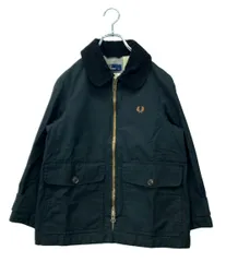 フレッドペリー ブルゾン オイルドジャケット  xThe British Millerain 襟コーデュロイ ダブルジップ ロゴ刺繍 F2338 メンズ SIZE S FRED PERRYのサムネイル