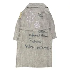 DRIES VAN NOTEN(ドリスヴァンノッテン) 1998AW ”Viburnum” Memorial Graphic Gown Coat メモリアル グラフィック ニット ガウン コート FREE グレー 90's 90年代 アーカイブ ライカのサムネイル