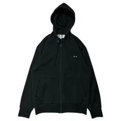 PLAY COMME des GARCONS(プレイコムデギャルソン) 2019SS Jersey Back Print Zip-up Hoodie ジャージ バックプリント ジップアップ フーディ パーカー AZ-T254 M ブラック AD2018/10のサムネイル
