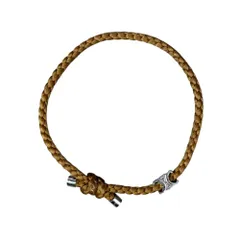CELINE(セリーヌ) 2023SS TORIMPHE BEACH BRACELET トリオンフ ビーチ ブレスレット 4672362 ブラウン×シルバー シルクのサムネイル
