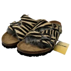 TATAMI(タタミ) Zebra Harako Leather Cork Sandals ゼブラ ハラコ レザー ファー コルク サンダル 36(23cm程度) ブラック×ホワイト BIRKENSTOCK ビルケンシュトックのサムネイル