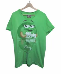 90s M&M's エムアンドエムズ グリーンキャラクター プリントTシャツ リメイクカットオフTシャツのサムネイル
