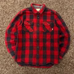 Carhartt】カーハート ボア チェック ジャケット 赤 レッド S - メルカリ