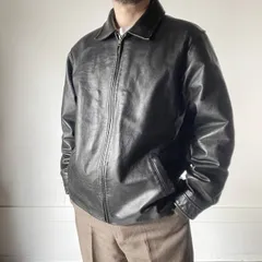 90s GAP オールド ギャップ ショート レザージャケット 黒 L 短丈 ブラック ビンテージ シングルライダースtype 革ジャン D154-18-0011ZTのサムネイル