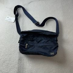 極美品 PORTER ポーター タンカー バーティカルバッグ アイアンブルー