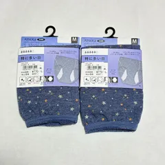 ATSUGI アツギ 1WEEK SANITARY ワンウィークサニタリーショーツ 特に多い日用 M ネイビー 星柄 2枚セット 生理用 羽つき対応 防水シート 夜用 レディースのサムネイル