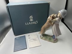リヤドロ Lladro 置物 犬と少女 待ってたよ！】アンティーク