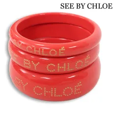 SEE BY CHLOE シーバイクロエ 通年★ 3点セット ロゴ バングル ブレスレット Sz.F レディースのサムネイル