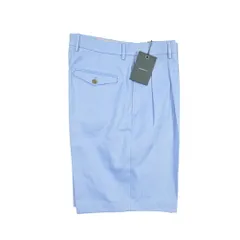 BERWICH ベルウィッチ / NEGRONI SHORT ネグローニ ショート バミューダ ショーツ ツータック ハーフパンツ ショートパンツ 春夏 メンズ コットン 100% ブルー イタリア製 442831のサムネイル