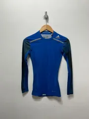 アディダス テックフィット 長袖 Tシャツ ブルー M