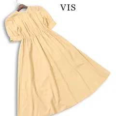 【美品】VIS ビス 春夏★ 五分袖 ドレープ ロング ワンピース Sz.M レディースのサムネイル