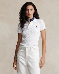 POLO RALPH LAUREN ケーブルニット 半袖 ホワイト ロゴ - メルカリ