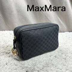Max Mara マックスマーラ ポーチ 小物入れ キャンバス ブラックのサムネイル