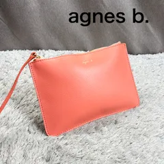 美品 agnes b. アニエスベー ポーチ 小物入れ レザー ハンドストラップ付きのサムネイル