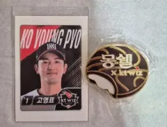 (2個まとめ) KBO ロッテウェルフード KT コ・ヨンプ ティブティブシール+モンシェルバッジ