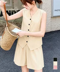 ベストショートパンツセットアップのサムネイル