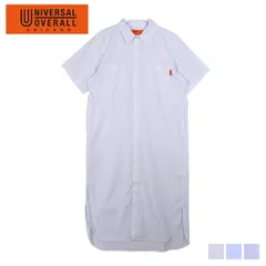 ユニバーサルオーバーオール UNIVERSAL OVERALL シャツワンピース 半袖 ロング ストライプ レディース SHIRT OP U2322839のサムネイル