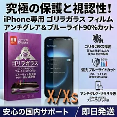 【iPhoneX】【iPhoneXs】iPhone用 アンチグレア＆ブルーライトカット90％ メタルガラスフィルム｜指紋防止・傷防止・高透過率・目の疲れ軽減