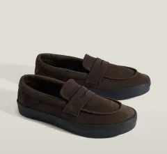 VANSスケート ブラウンスウェード ローファー 275サイズ 1着