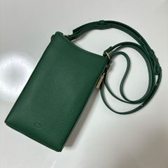 フルラ ダフネ グリーン グレインレザー 巾着バッグ ショルダー シルバー 金具 レディース フルラ ダフネ グリーン グレインレザー 巾着バッグ