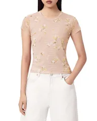 オールセインツ レディース トップス Tシャツ メッシュ ALLSAINTS Ellie Mesh Teempoli Popink ピンクのサムネイル