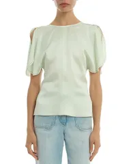 ヴィクトリア ベッカム レディース トップス シャツ ドレープ Victoria Beckham Draped Sleeve Top Aloeのサムネイル