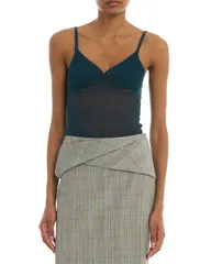 ヴィクトリア ベッカム レディース トップス シャツ Vネック Victoria Beckham V Neck Camisole Teal ティールのサムネイル