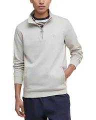 バブアー メンズ アウター パーカー・スウェット シャツ Barbour Lambeth Interlock QuarterZip Sweatshirt Mistのサムネイル
