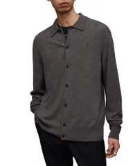 オールセインツ メンズ アウター ニット・セーター カーディガン ALLSAINTS Kilburn Cardigan Monument Grey グレーのサムネイル