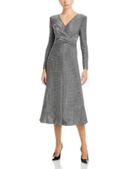 ミリー レディース トップス ワンピース ミディ MILLY Rhys Midi Dressilver シルバーのサムネイル