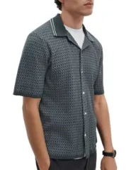 ラグアンドボーン メンズ トップス シャツ rag bone Harvey Crosstitch Shirt Charcoal Grey チャコールのサムネイル