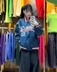 M LEVI'S リーバイス 赤タブ ビックロゴ サテン スタジャンのサムネイル
