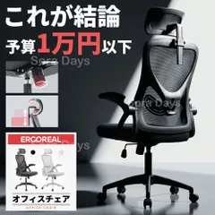 デスクチェア オフィスチェア エルゴノミクスチェア メッシュチェア ハイバック 人間工学 姿勢サポート 1万円以下 予算重視 かわいい ランバーサポート ヘッドレスト 可動アーム 高さ調整 ロッキング リクライニング ブラック グレーのサムネイル