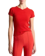 ヴィンス レディース トップス Tシャツ Vネック Vince High V Neck Tee Poppyのサムネイル