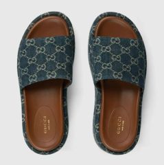 値下げ‼️【美品】GUCCI GGパターン スライド 厚底サンダル - メルカリ