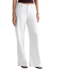 エージー レディース ボトムス デニムパンツ ワイドレッグ ジーンズ AG Saige High Rise Wide Leg Jeans in Gallery White ホワイトのサムネイル