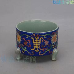 青木木米 九谷焼三足香炉/Aoki Mokubei Tripod Censer - メルカリ